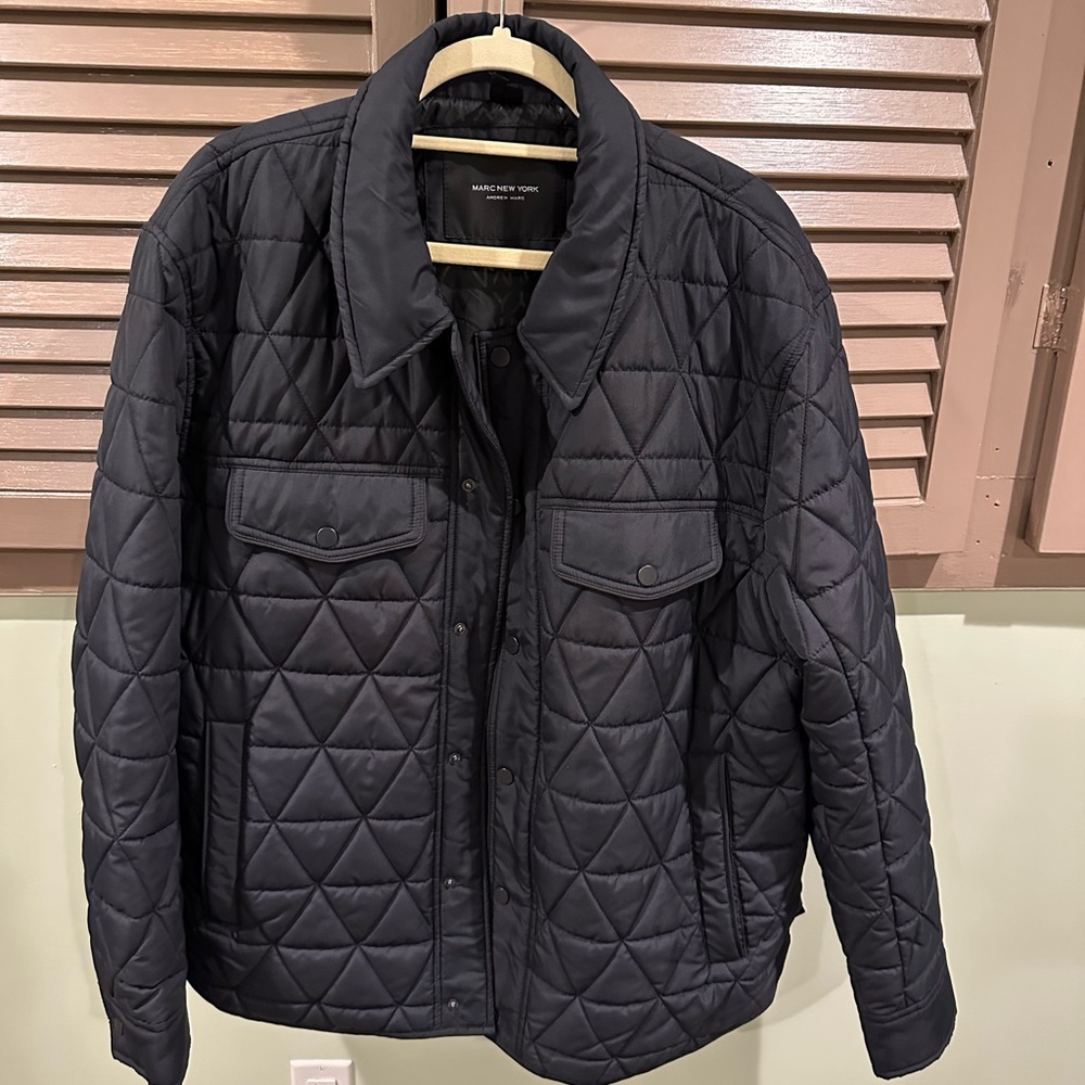 Andrew Marc lightweight mens  black Jacket size XL